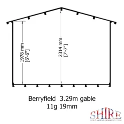 Shire Berryfield 11x8 Eco Glass Apex Tongue & Groove Wooden Cabin - Base Not Included 13 Shire Berryfield 11x8 Eco Glass Apex Tongue & Groove Wooden Cabin - Base Not Included -Plant Garden World shire berryfield 11x8 eco glass apex tongue groove wooden cabin base not included5019804112289 03t bq