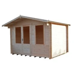 Shire Berryfield 11x8 Glass Apex Tongue & Groove Wooden Cabin - Base Not Included