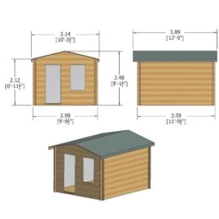 Shire Bucknells 10x12 Toughened Glass Apex Tongue & Groove Wooden Cabin - Base Not Included -Plant Garden World shire bucknells 10x12 toughened glass apex tongue groove wooden cabin base not included5019804119356 02t bq