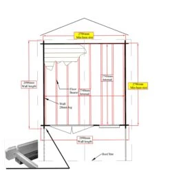 Shire Cannock 10x10 Ft Toughened Glass Apex Tongue & Groove Wooden Cabin With Felt Tile Roof -Plant Garden World shire cannock 10x10 ft toughened glass apex tongue groove wooden cabin with felt tile roof5019804111305 02t