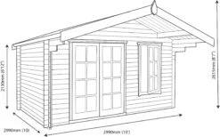 Shire Cannock 10x10 Toughened Glass Apex Tongue & Groove Wooden Cabin - Base Not Included 19 Shire Cannock 10x10 Toughened Glass Apex Tongue & Groove Wooden Cabin - Base Not Included -Plant Garden World shire cannock 10x10 toughened glass apex tongue groove wooden cabin base not included5019804314331 03t