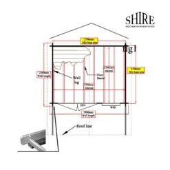 Shire Cannock 10x8 Ft Apex Tongue & Groove Wooden Cabin With Felt Tile Roof - Assembly Service Included -Plant Garden World shire cannock 10x8 ft apex tongue groove wooden cabin with felt tile roof assembly service included5019804111299 02t