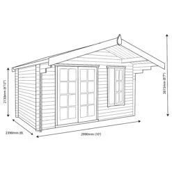 Shire Cannock 10x8 Ft Apex Tongue & Groove Wooden Cabin With Felt Tile Roof - Assembly Service Included -Plant Garden World shire cannock 10x8 ft apex tongue groove wooden cabin with felt tile roof assembly service included5019804111299 03t