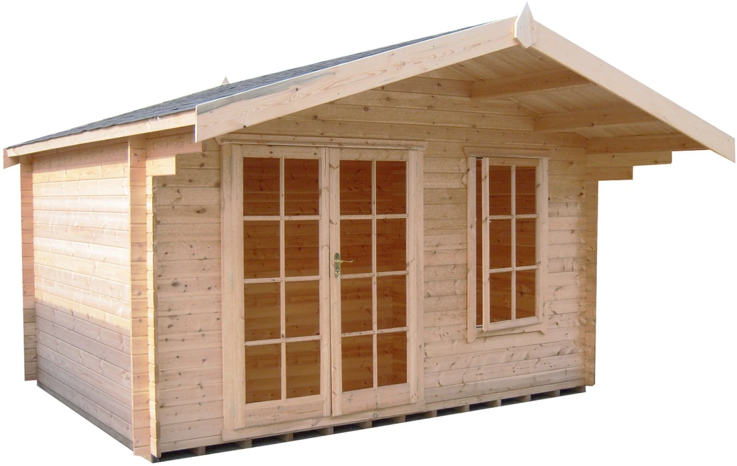 Shire Cannock 12x10 Glass Apex Tongue & Groove Wooden Cabin - Base Not Included 1 Shire Cannock 12x10 Glass Apex Tongue & Groove Wooden Cabin - Base Not Included