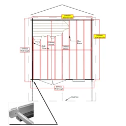 Shire Cannock 12x12 Glass Apex Tongue & Groove Wooden Cabin - Base Not Included -Plant Garden World shire cannock 12x12 glass apex tongue groove wooden cabin base not included5019804312290 02t