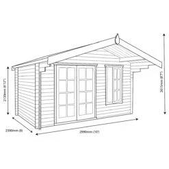 Shire Cannock 12x8 Ft Toughened Glass Apex Tongue & Groove Wooden Cabin With Felt Tile Roof -Plant Garden World shire cannock 12x8 ft toughened glass apex tongue groove wooden cabin with felt tile roof5019804111329 03t
