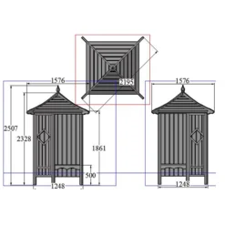 Shire Corner Arbour, (H)2510mm (W)1250mm (D)1250mm 5 Shire Corner Arbour, (H)2510mm (W)1250mm (D)1250mm -Plant Garden World shire corner arbour h 2510mm w 1250mm d 1250mm5060437982220 01t bq