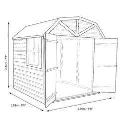 Shire Dutch 7x7 Ft Dutch Apex Shiplap Wooden Shed With Floor - Assembly Service Included -Plant Garden World shire dutch 7x7 ft dutch apex shiplap wooden shed with floor assembly service included5019804112272 03t