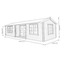 Shire Elveden 26x14 Glass Apex Tongue & Groove Wooden Cabin - Base Not Included -Plant Garden World shire elveden 26x14 glass apex tongue groove wooden cabin base not included5019804111534 03t