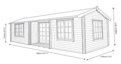 Shire Elveden 26x14 Toughened Glass Apex Tongue & Groove Wooden Cabin - Base Not Included -Plant Garden World shire elveden 26x14 toughened glass apex tongue groove wooden cabin base not included5019804111527 03t