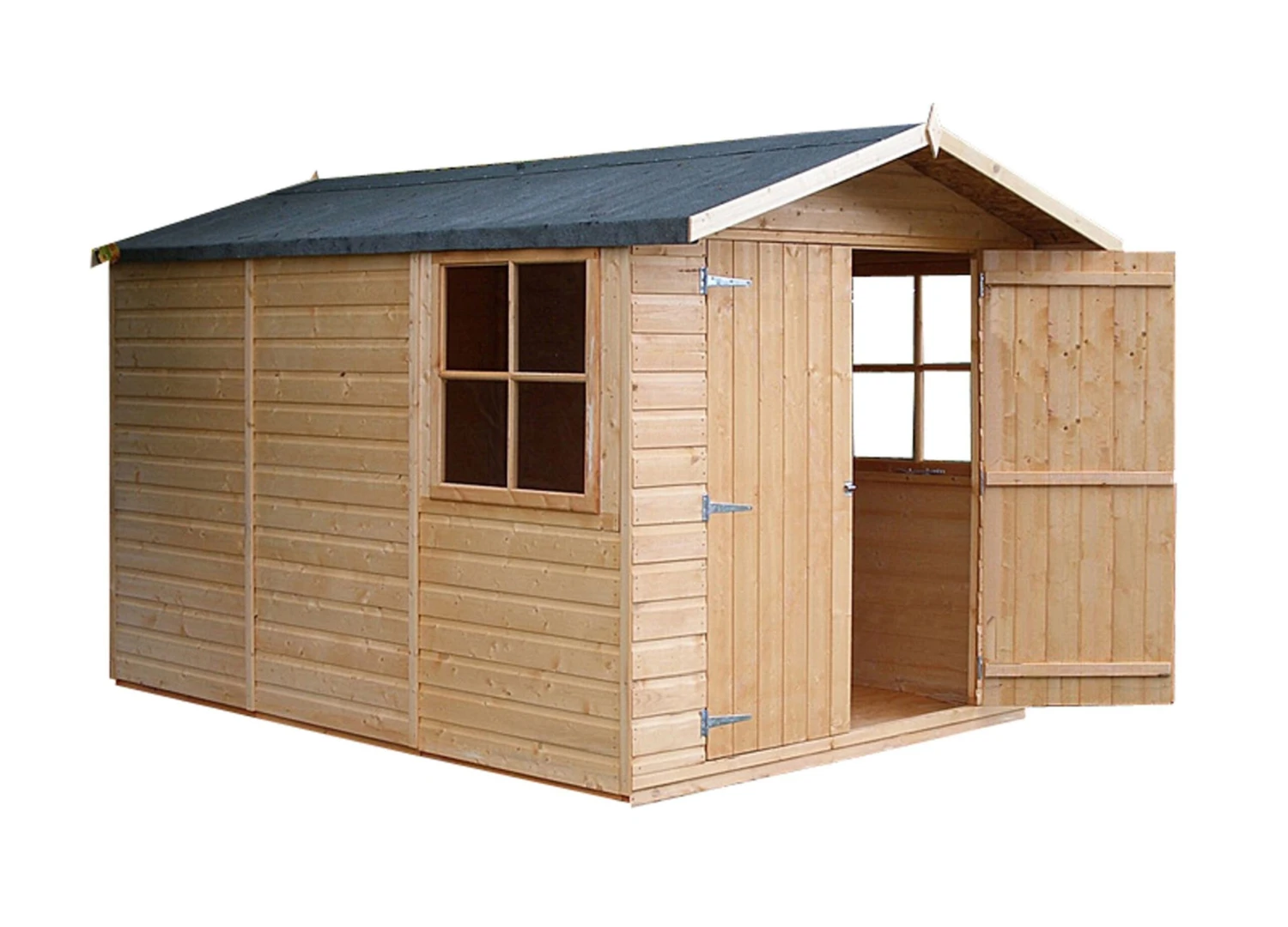 Shire Guernsey 7x10 Ft Apex Shiplap Wooden 2 Door 2 Windows Shed With Floor (Base Included) - Assembly Service Included 3 Shire Guernsey 7x10 Ft Apex Shiplap Wooden 2 Door 2 Windows Shed With Floor (Base Included) - Assembly Service Included - Image 3