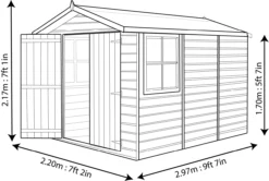 Shire Guernsey 7x10 Ft Apex Shiplap Wooden Shed With Floor -Plant Garden World shire guernsey 7x10 ft apex shiplap wooden shed with floor5397007006346 18bq
