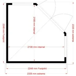 Shire Hampton 8x8 Toughened Glass Pent Shiplap Wooden Summer House - Base Not Included -Plant Garden World shire hampton 8x8 toughened glass pent shiplap wooden summer house base not included5019804111145 02t