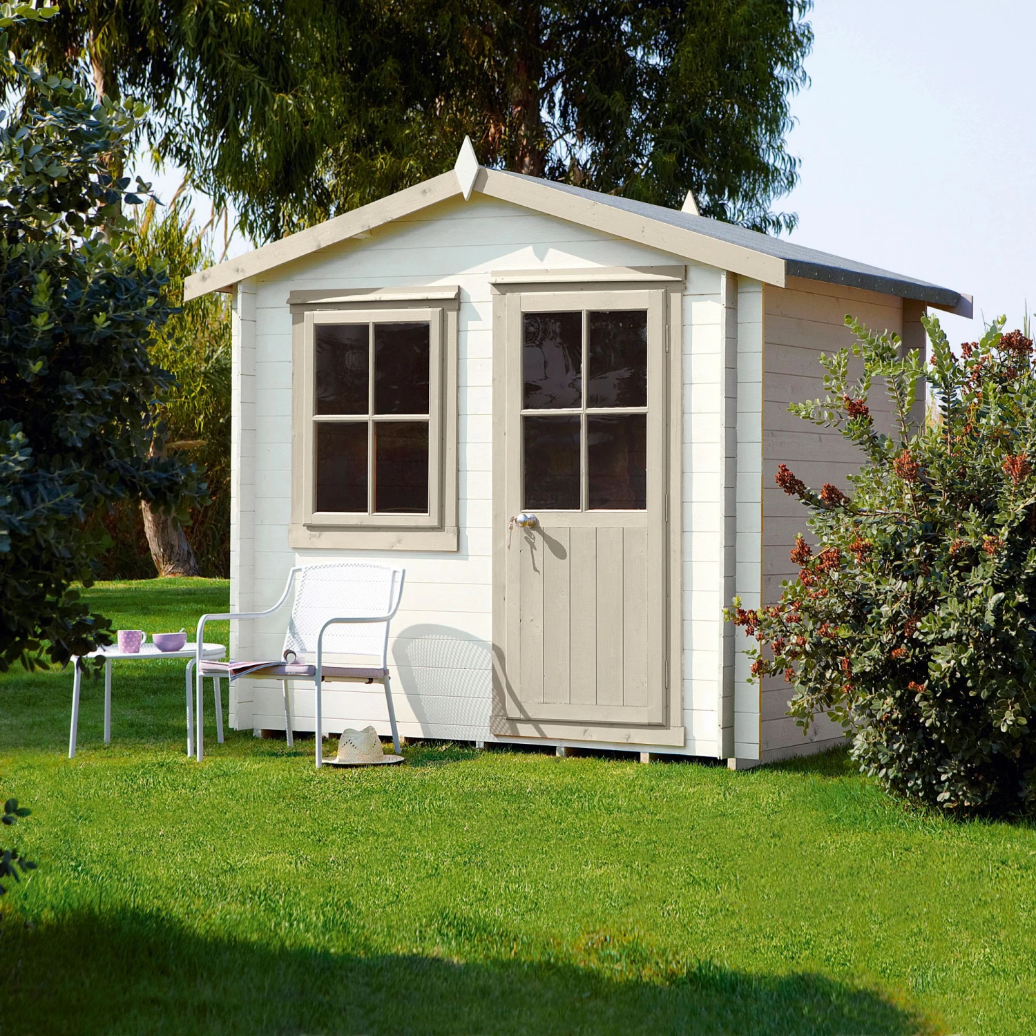 Shire Hartley 7x7 Apex Tongue & Groove Wooden Cabin (Base Included) - Assembly Service Included 1 Shire Hartley 7x7 Apex Tongue & Groove Wooden Cabin (Base Included) - Assembly Service Included