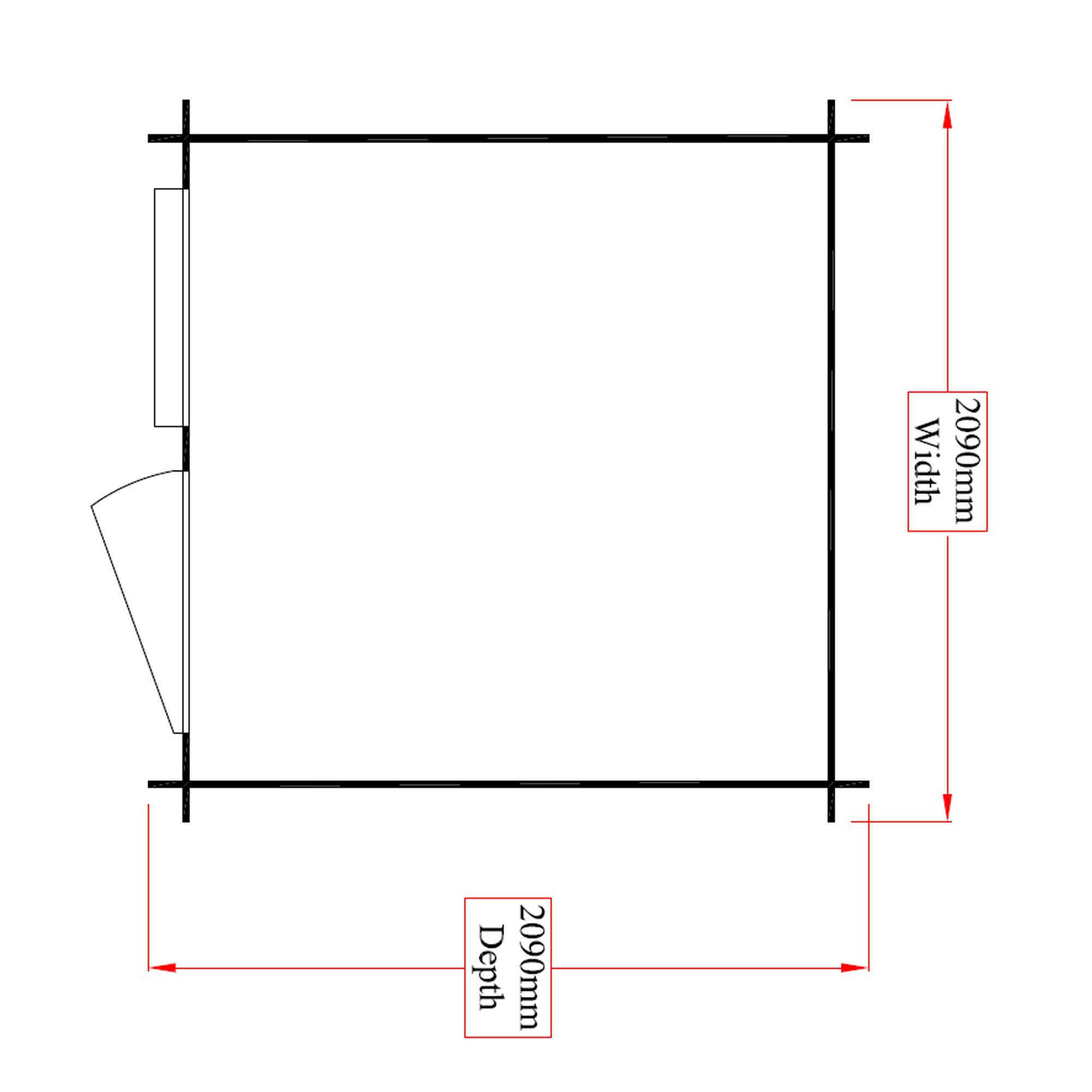 Shire Hartley 7x7 Eco Glass Apex Tongue & Groove Wooden Cabin - Base Included 10 Shire Hartley 7x7 Eco Glass Apex Tongue & Groove Wooden Cabin - Base Included - Image 10