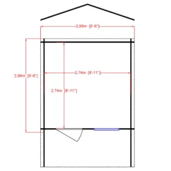 Shire Hopton 10x10 Toughened Glass Apex Tongue & Groove Wooden Cabin - Base Not Included -Plant Garden World shire hopton 10x10 toughened glass apex tongue groove wooden cabin base not included5019804119202 02t bq