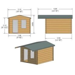 Shire Hopton 10x12 Toughened Glass Apex Tongue & Groove Wooden Cabin - Assembly Service Included -Plant Garden World shire hopton 10x12 toughened glass apex tongue groove wooden cabin assembly service included5019804119240 01t bq