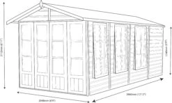 Shire Kensington 13x7 Apex Shiplap Wooden Summer House - Base Not Included -Plant Garden World shire kensington 13x7 apex shiplap wooden summer house base not included5019804198139 02t
