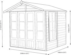 Shire Kensington 7x7 Glass Apex Shiplap Wooden Summer House - Base Not Included 15 Shire Kensington 7x7 Glass Apex Shiplap Wooden Summer House - Base Not Included -Plant Garden World shire kensington 7x7 glass apex shiplap wooden summer house base not included5019804198788 03t