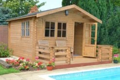Shire Kinver 14x14 Glass Apex Tongue & Groove Wooden Cabin - Base Not Included -Plant Garden World shire kinver 14x14 glass apex tongue groove wooden cabin base not included5019804114191 03i bq