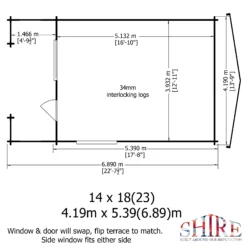 Shire Kinver 14x18 Glass Apex Tongue & Groove Wooden Cabin - Base Not Included -Plant Garden World shire kinver 14x18 glass apex tongue groove wooden cabin base not included5019804114399 01i bq