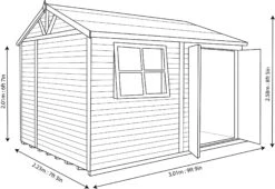 Shire Mammoth 10x7 Glass Apex Wooden Workshop - Base Not Included 7 Shire Mammoth 10x7 Glass Apex Wooden Workshop - Base Not Included -Plant Garden World shire mammoth 10x7 glass apex wooden workshop base not included5019804703180 03t