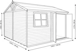Shire Mammoth 12x12 Glass Apex Wooden Workshop - Base Not Included -Plant Garden World shire mammoth 12x12 glass apex wooden workshop base not included5019804123131 04t