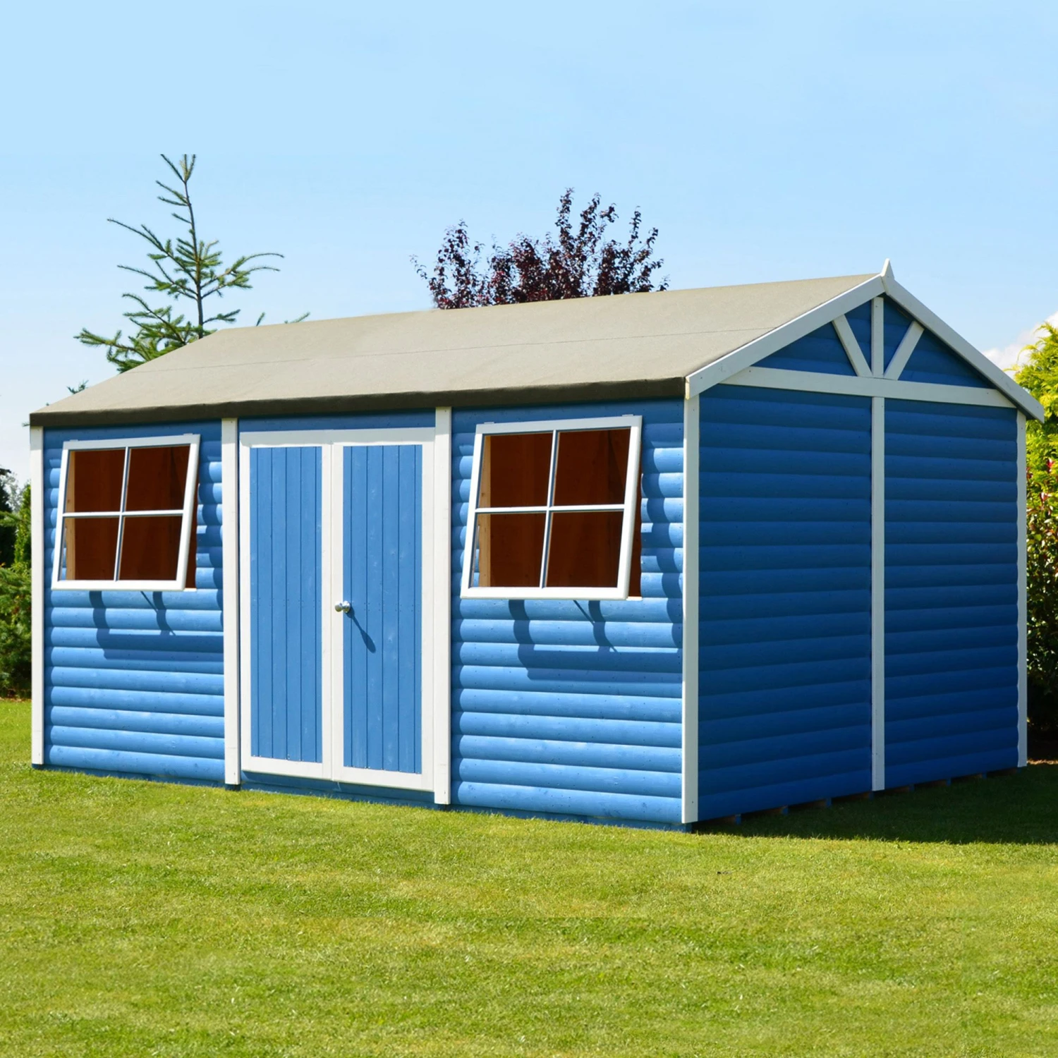 Shire Mammoth 15x10 Glass Apex Wooden Workshop - Base Not Included 7 Shire Mammoth 15x10 Glass Apex Wooden Workshop - Base Not Included - Image 7