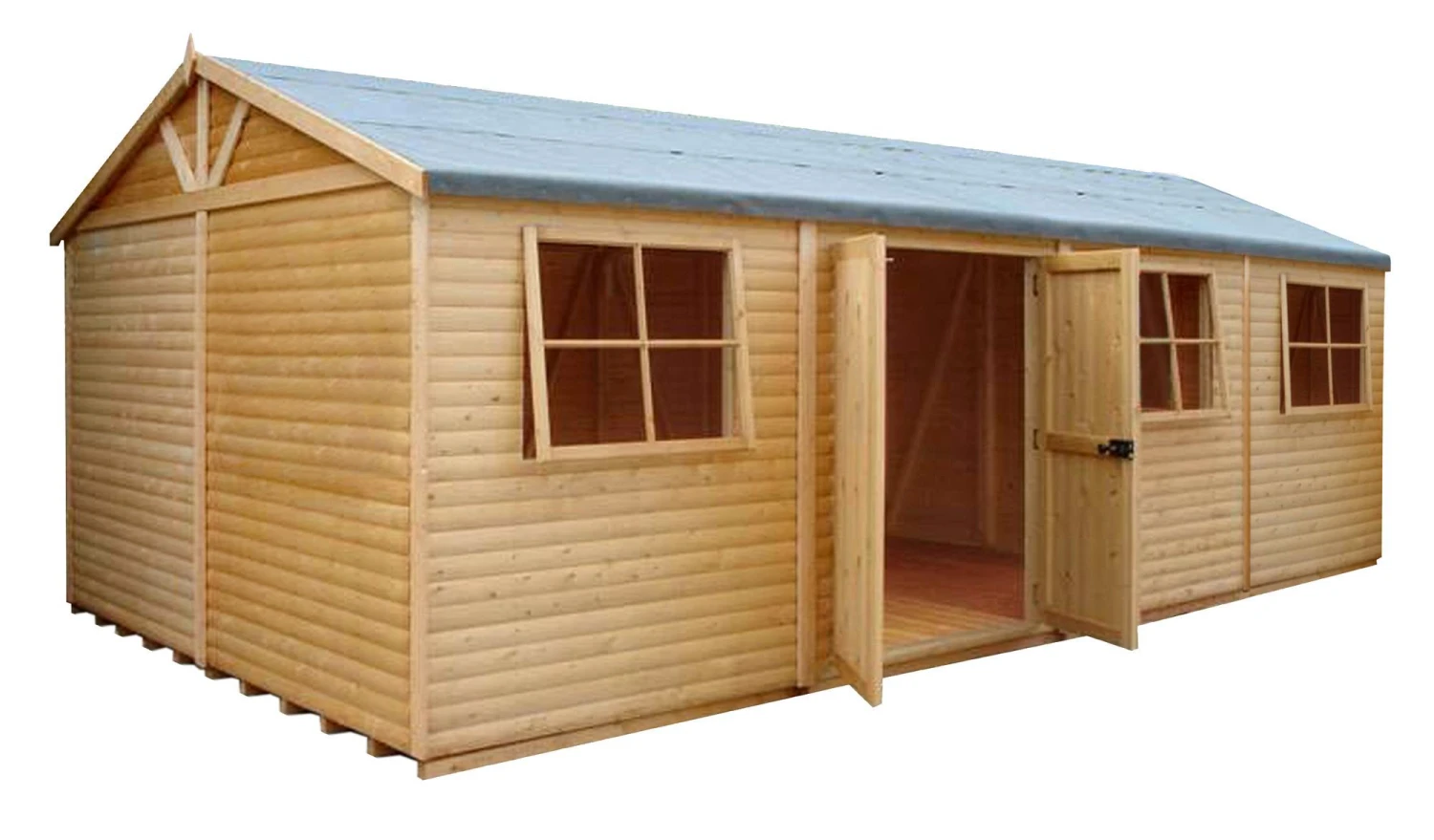 Shire Mammoth 20x10 Glass Apex Wooden Workshop - Base Not Included 1 Shire Mammoth 20x10 Glass Apex Wooden Workshop - Base Not Included
