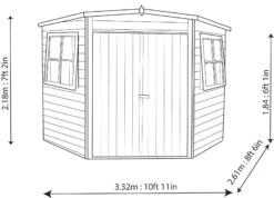 Shire Murrow 10x10 Ft Pent Shiplap Wooden Shed With Floor -Plant Garden World shire murrow 10x10 ft pent shiplap wooden shed with floor5019804101009 18bq