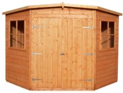 Shire Murrow 7x7 Ft Pent Shiplap Wooden 2 Door 2 Windows Shed With Floor