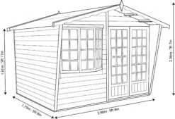Shire Sandringham 10x6 Glass Apex Shiplap Wooden Summer House - Base Not Included -Plant Garden World shire sandringham 10x6 glass apex shiplap wooden summer house base not included5019804691487 03t