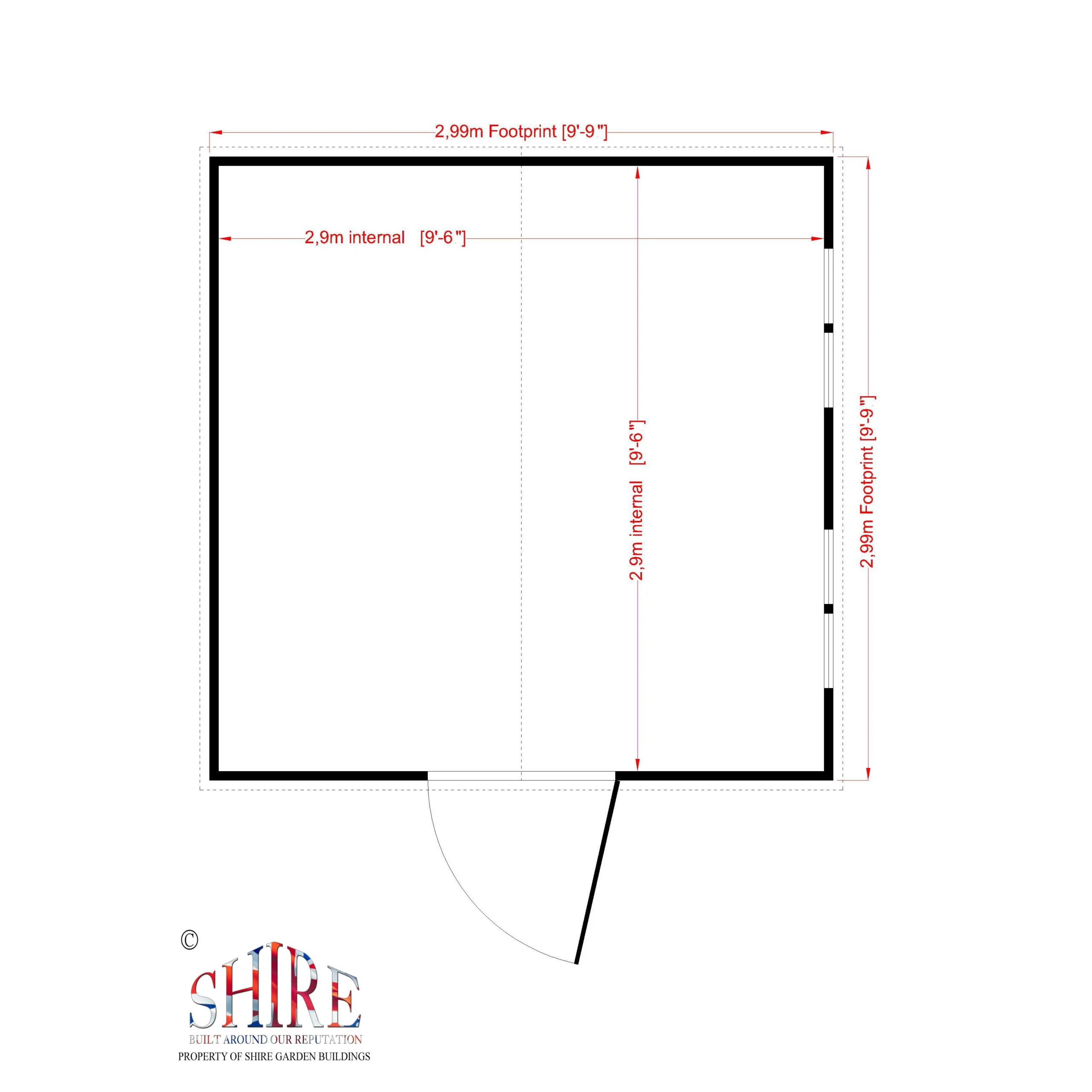 Shire Security Cabin 10x10 Ft Apex Shiplap Wooden Shed With Floor - Assembly Service Included 3 Shire Security Cabin 10x10 Ft Apex Shiplap Wooden Shed With Floor - Assembly Service Included - Image 3