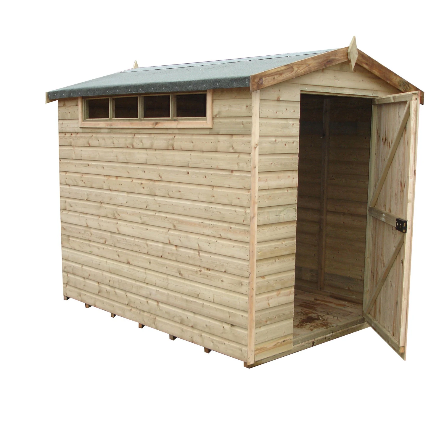 Shire Security Cabin 10x10 Ft Apex Shiplap Wooden Shed With Floor 2 Shire Security Cabin 10x10 Ft Apex Shiplap Wooden Shed With Floor - Image 2