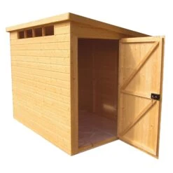 Shire Security Cabin 10x10 Ft Pent Shiplap Wooden Shed With Floor - Assembly Service Included