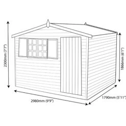 Shire Security Cabin 10x6 Apex Shiplap Wooden Shed - Assembly Service Included -Plant Garden World shire security cabin 10x6 apex shiplap wooden shed assembly service included5019804953813 01t