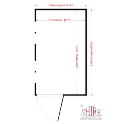Shire Security Cabin 10x6 Ft Pent Shiplap Wooden Shed With Floor -Plant Garden World shire security cabin 10x6 ft pent shiplap wooden shed with floor5019804112180 02t