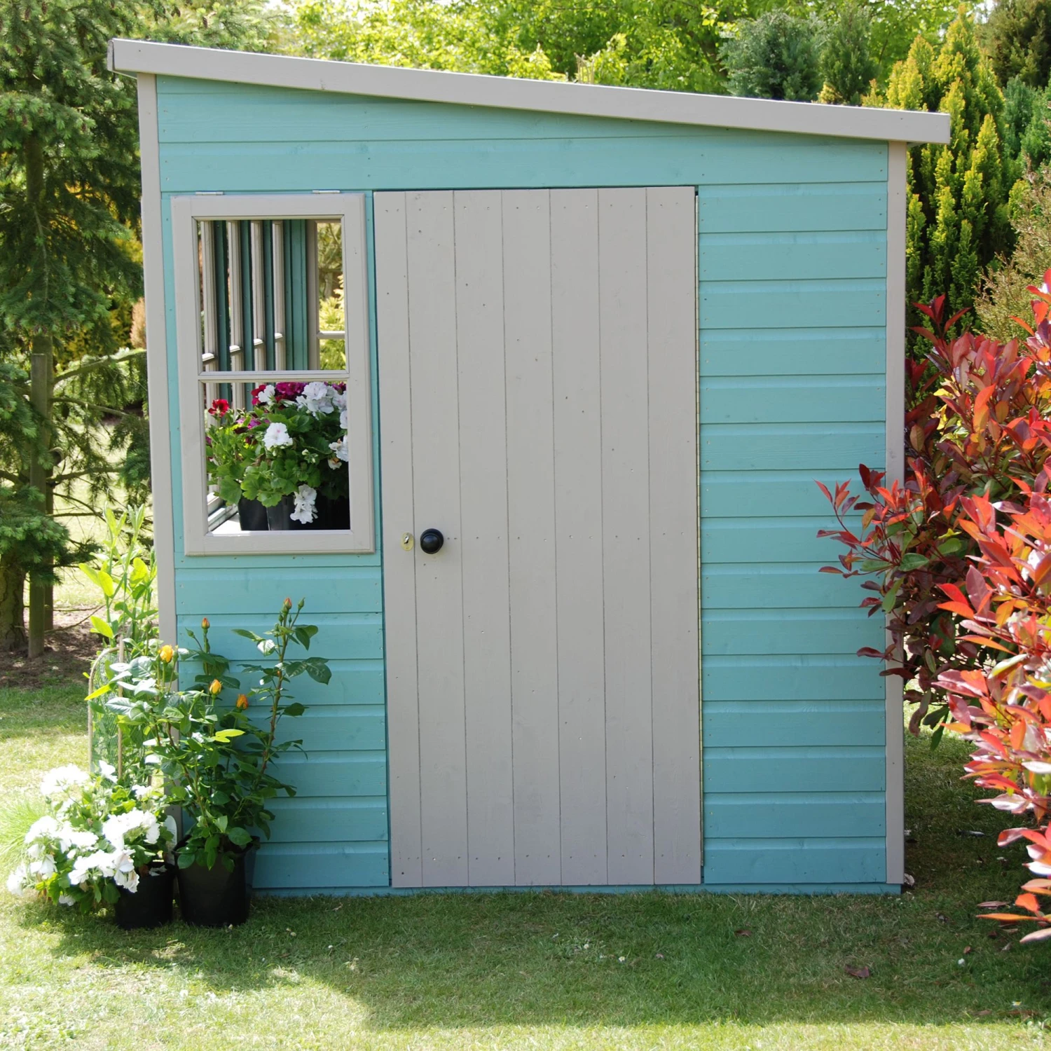 Shire Sun Pent 10x6 Ft Pent Shiplap Wooden Shed With Floor 8 Shire Sun Pent 10x6 Ft Pent Shiplap Wooden Shed With Floor - Image 8