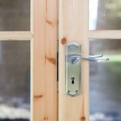 Shire Twyford 16x17 Ft Toughened Glass Apex Tongue & Groove Wooden Cabin With Felt Tile Roof -Plant Garden World shire twyford 16x17 ft toughened glass apex tongue groove wooden cabin with felt tile roof5019804111480 08i bq