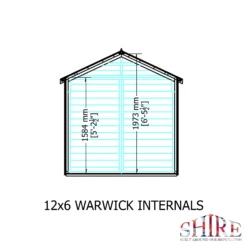Shire Warwick 12x6 Ft Apex Shiplap Wooden 2 Door Shed With Floor - Assembly Service Included -Plant Garden World shire warwick 12x6 ft apex shiplap wooden 2 door shed with floor assembly service included5019804126903 02t bq