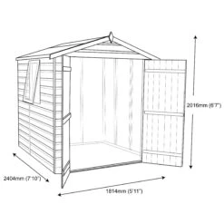 Shire Warwick 8x6 Ft Apex Shiplap Wooden Shed With Floor - Assembly Service Included -Plant Garden World shire warwick 8x6 ft apex shiplap wooden shed with floor assembly service included5019804112258 04t