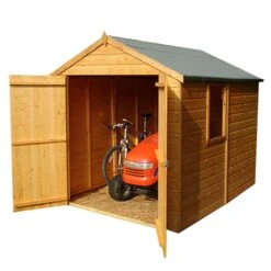 Shire Warwick 8x6 Ft Apex Shiplap Wooden Shed With Floor (Base Included)