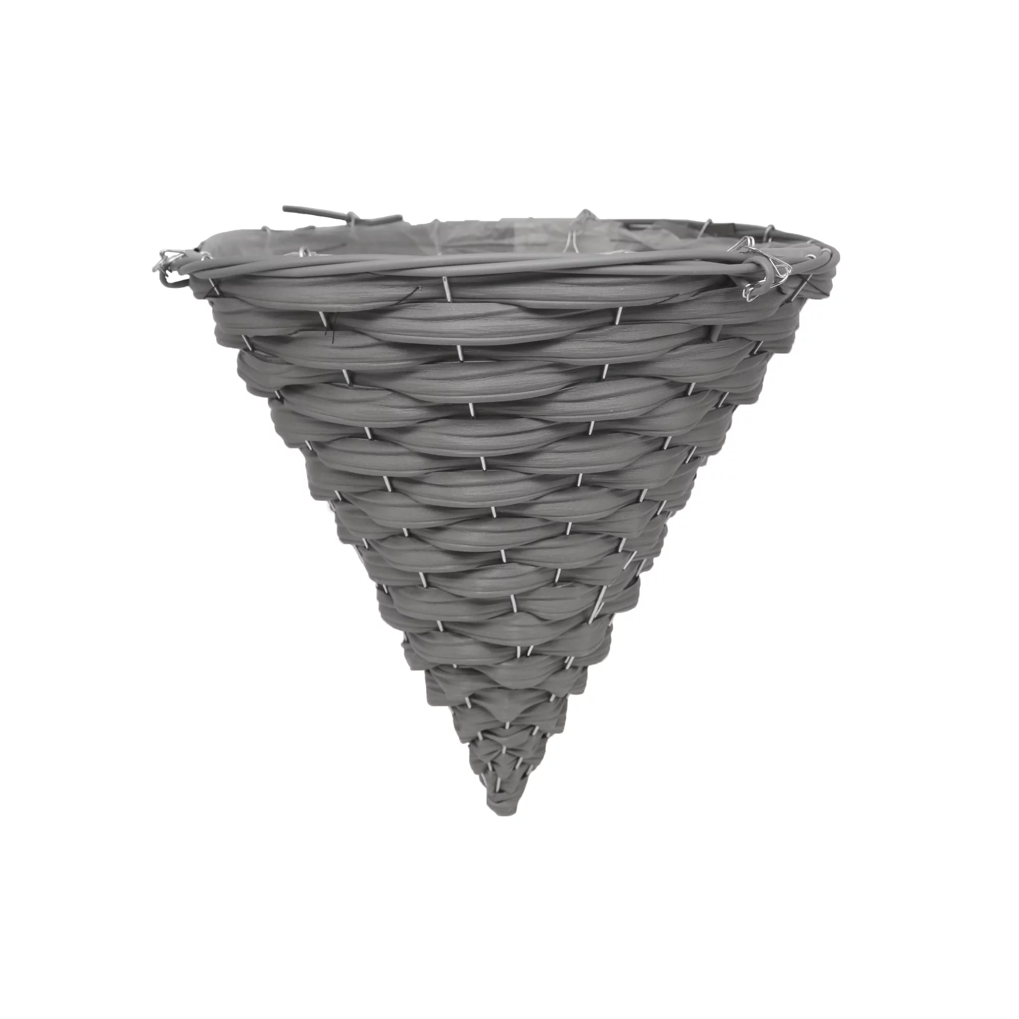 Smart Garden Faux Rattan Grey Cone Plastic Hanging Basket, 35cm 1 Smart Garden Faux Rattan Grey Cone Plastic Hanging Basket, 35cm