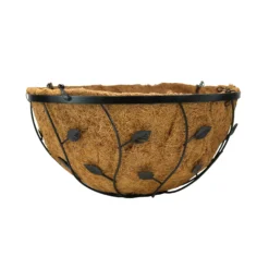 Smart Garden Leaf Natural Round Coco Liner Hanging Basket, 40cm