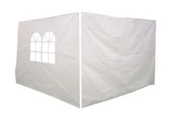Suhali White Side Curtain, (W)2.95m (D)1.94m - Assembly Required
