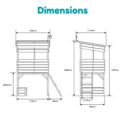 TP Toys 8x7 Tree Top Timber Tower Slide Playhouse Assembly Required -Plant Garden World tp toys 8x7 tree top timber tower slide playhouse assembly required5021854803543 01t bq