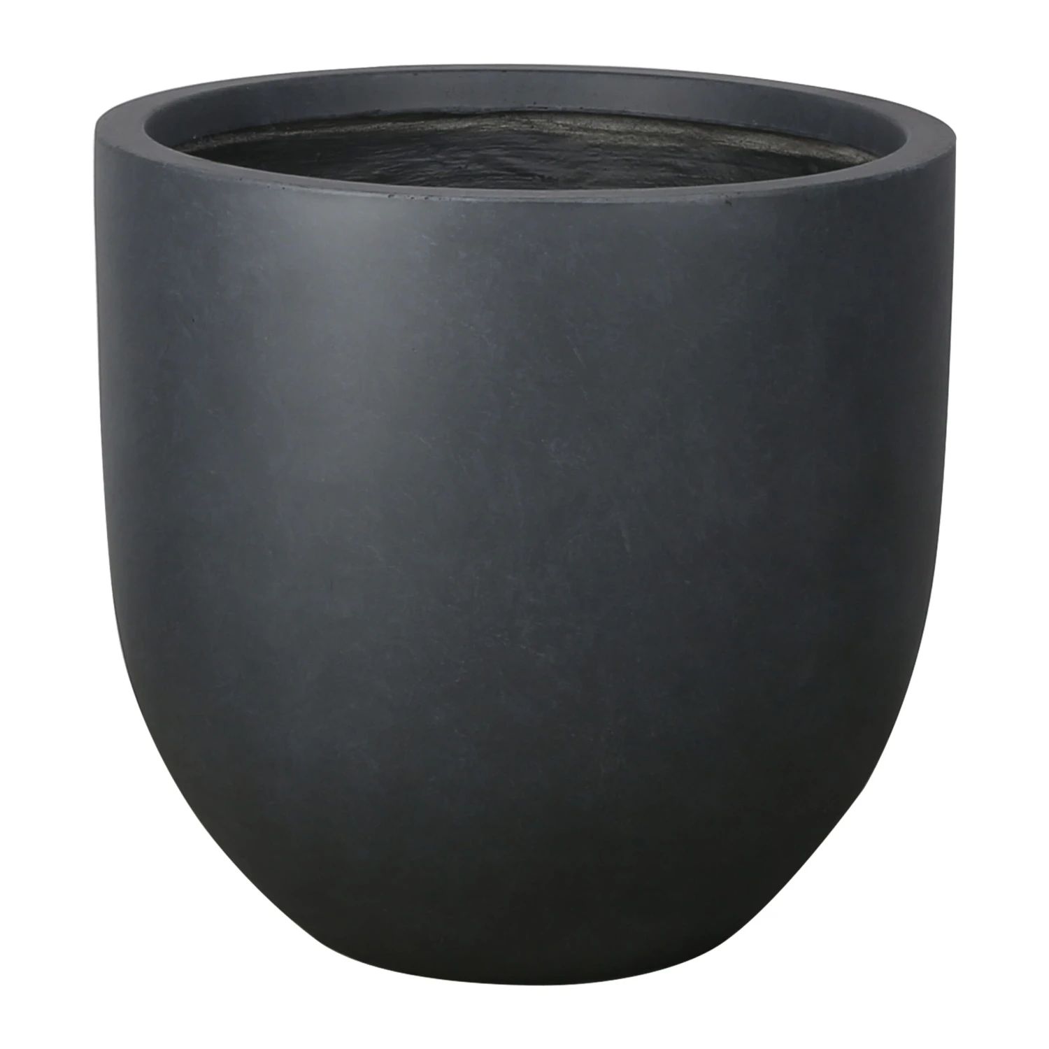 Verve Ammer Dark Grey Fibreclay Circular Plant Pot (Dia)42cm 1 Verve Ammer Dark Grey Fibreclay Circular Plant Pot (Dia)42cm