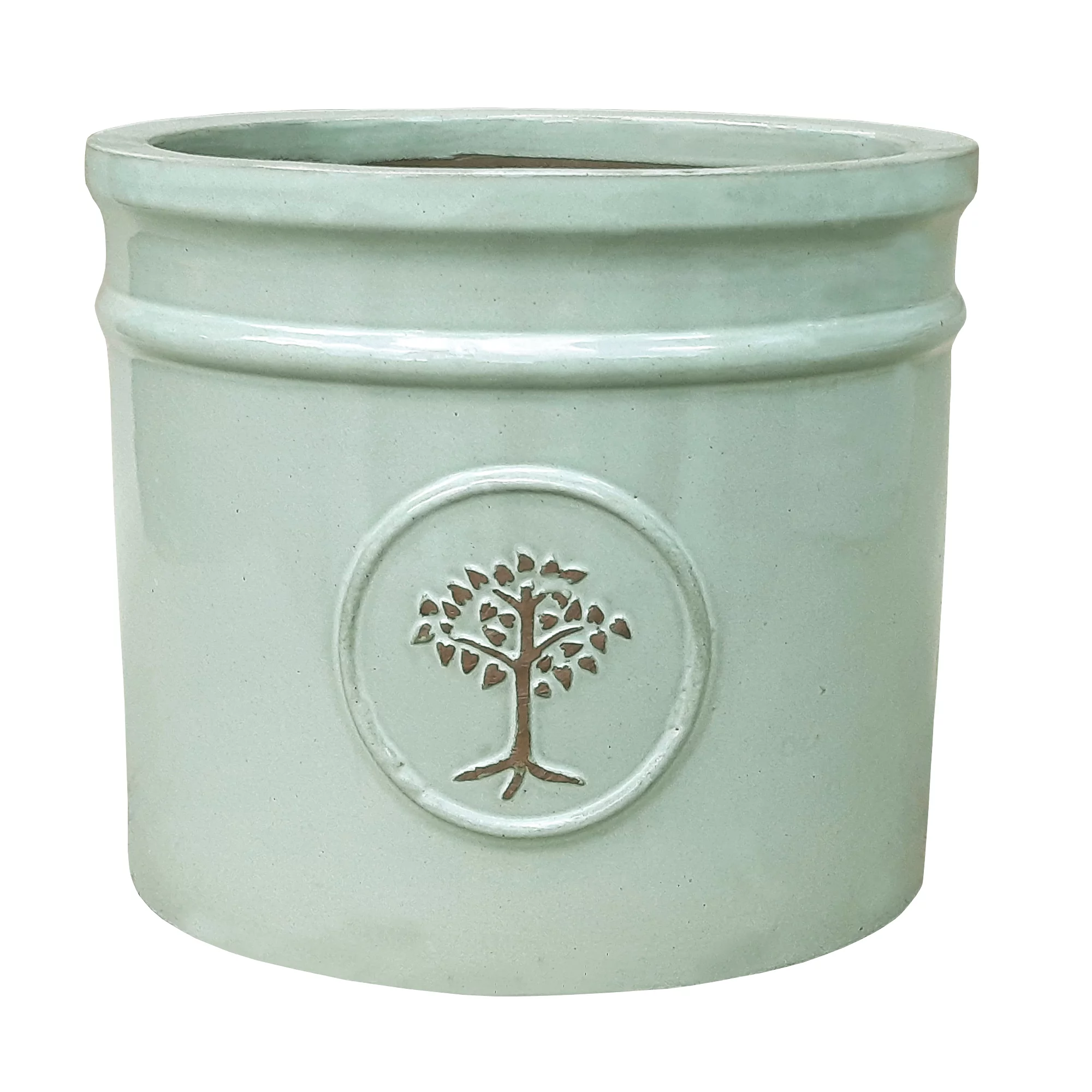 Verve Barcău Olive Ceramic Circular Plant Pot (Dia)20cm 1 Verve Barcău Olive Ceramic Circular Plant Pot (Dia)20cm