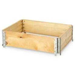 Verve Small Pine & Steel Rectangular Raised Bed Kit 0.48m²